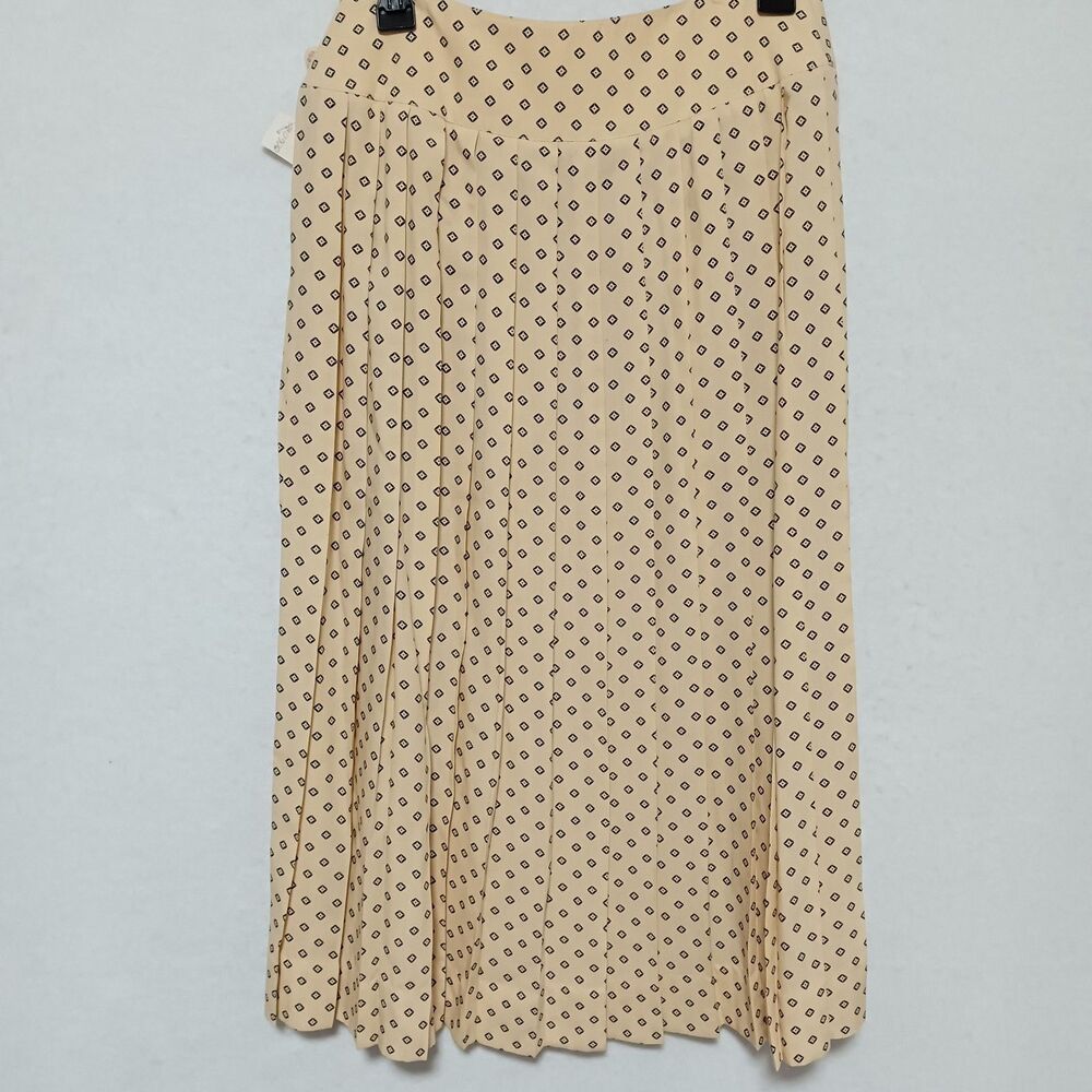 Vintage JG Hook Midi Skirt Womens 12 Butter Yellow Cottagecore Pleated